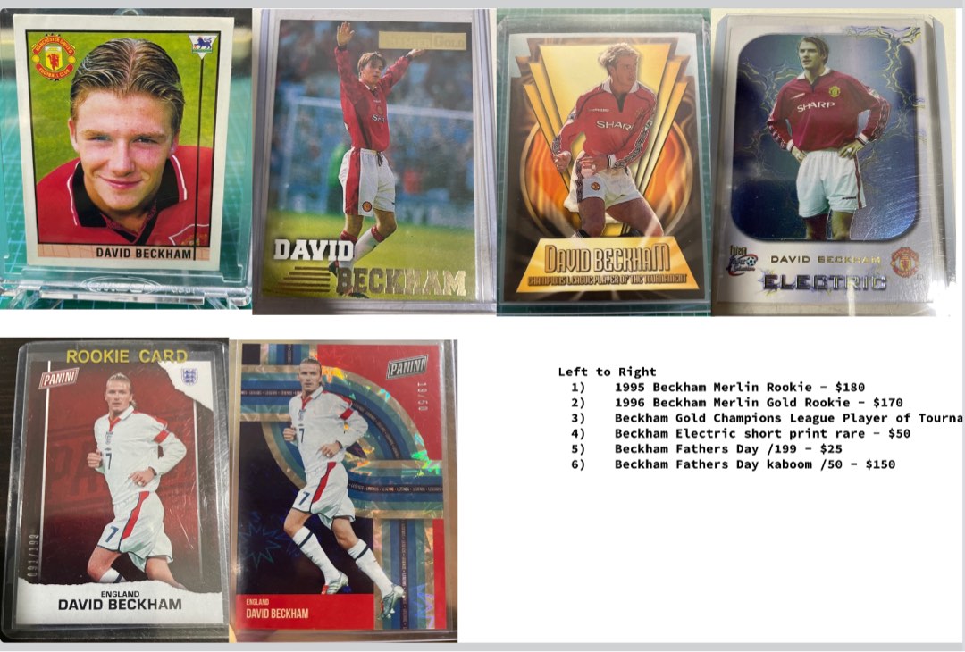 David Beckham soccer cards and rookie, Hobbies & Toys, Memorabilia ...