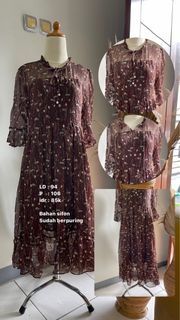 Dress sifon Bunga