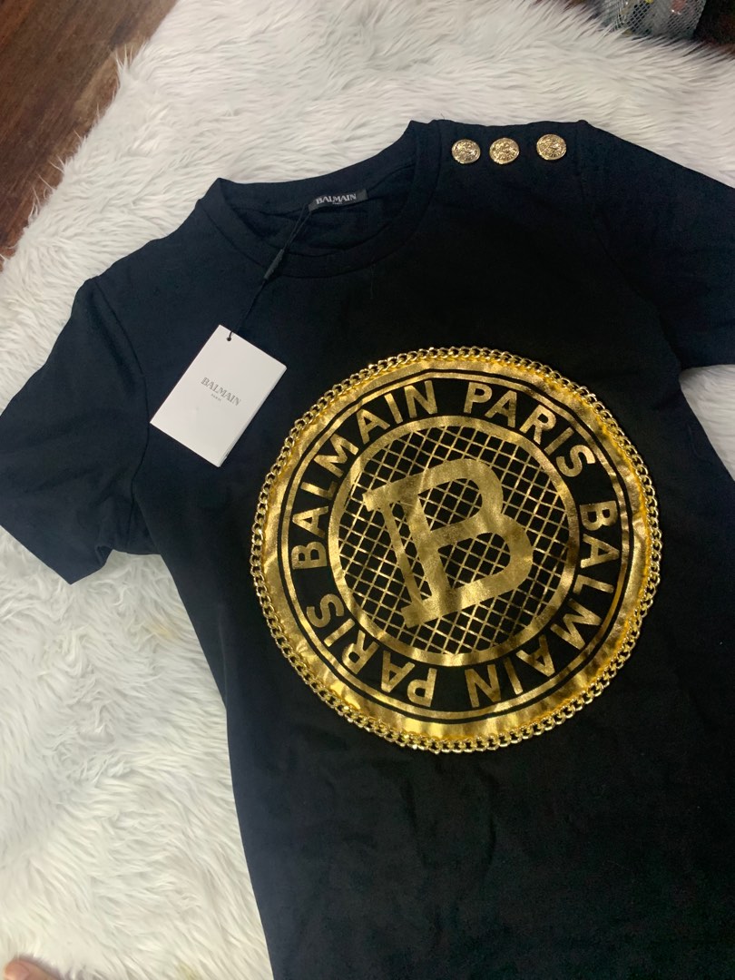 Dubai Authentic Balmain Paris Black Shirt on Carousell