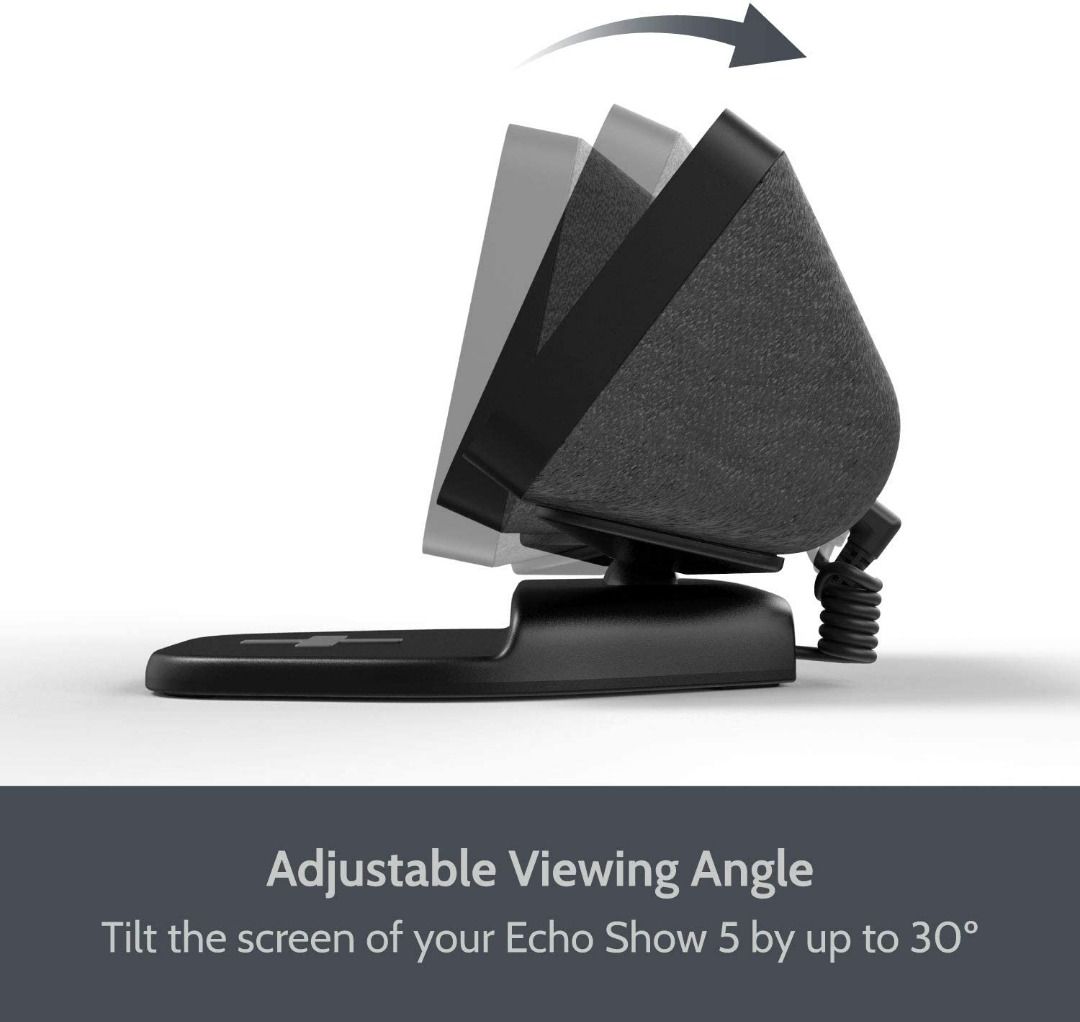Echo Show 5 Stand with Wireless Charging, Adjustable Mount