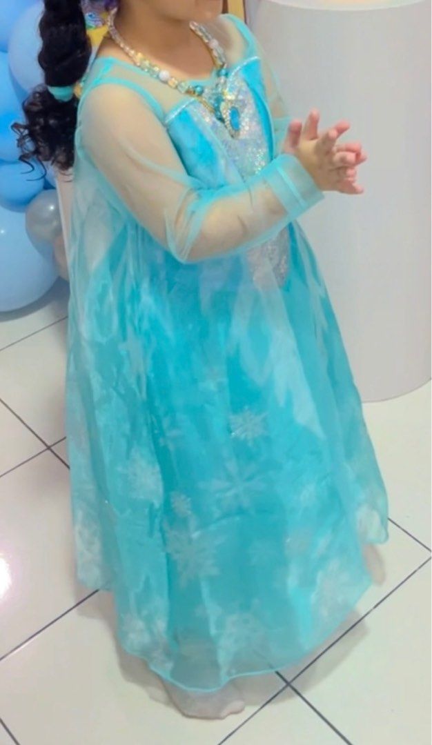 ReliBeauty Girls' Princess Elsa Fancy Dress Costume (4, Sky Blue) on  Galleon Philippines