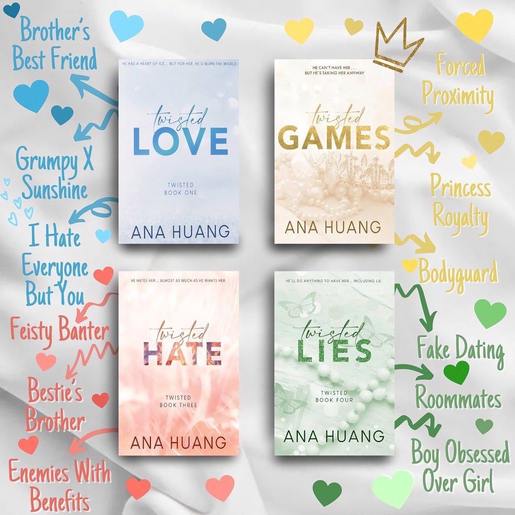 Eng) Twisted Books Series 1-4 By Ana Huang (Twisted love, Twisted hate,  Twisted games, Twisted Lies), Hobbies & Toys, Books & Magazines, Storybooks  on Carousell