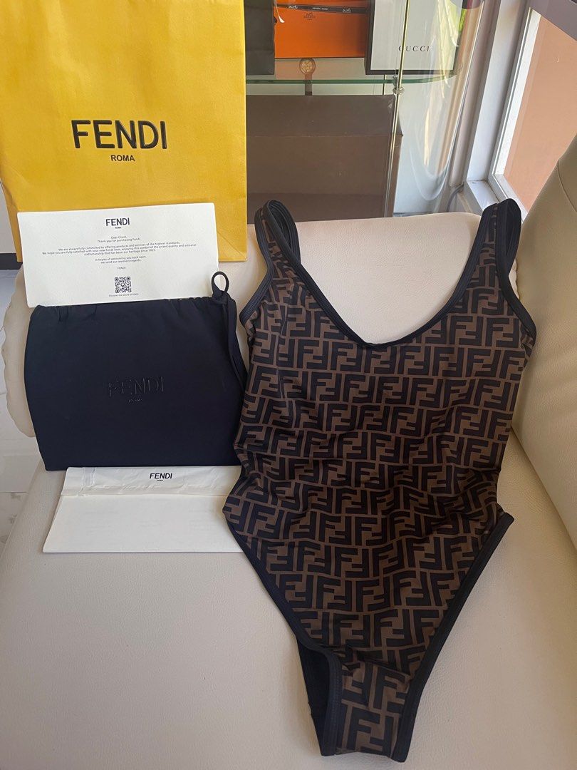 Brown fendi sale swimsuit