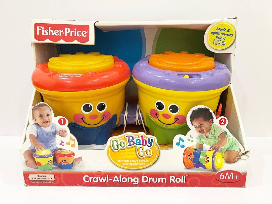 Fisher price crawl sale along drum