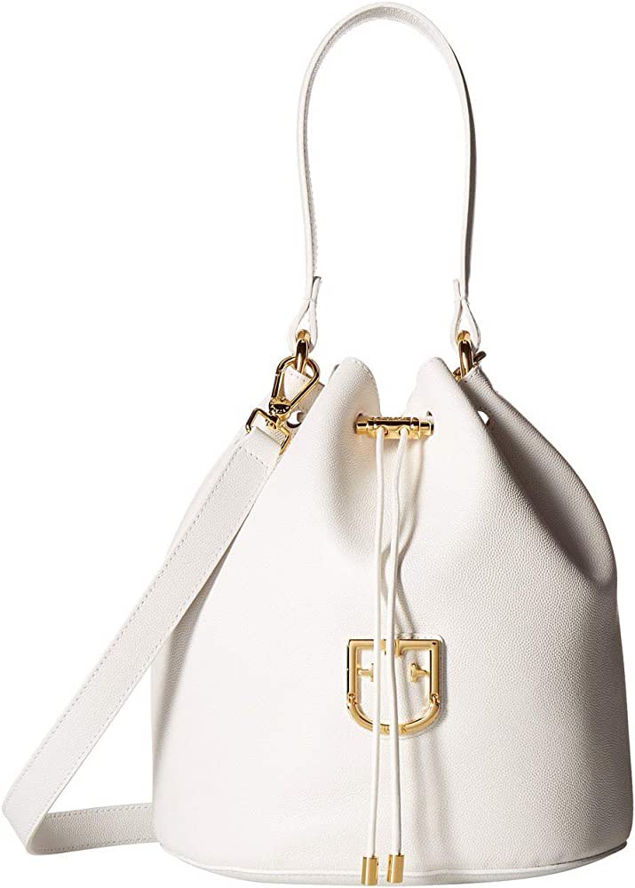 White bucket handbag on sale