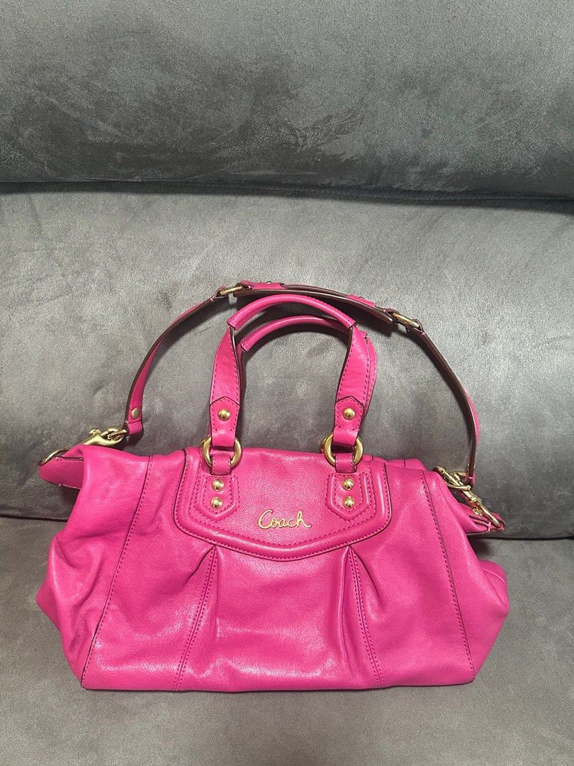 Fuschia coach top purse