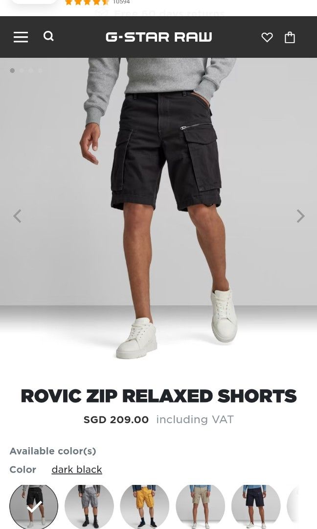 G star clearance rovic zip shorts