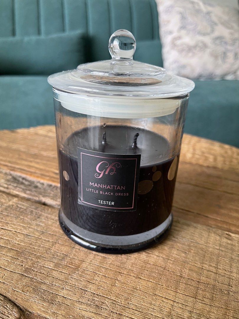 Glasshouse Manhattan Little Black Dress scented soy candle, Furniture