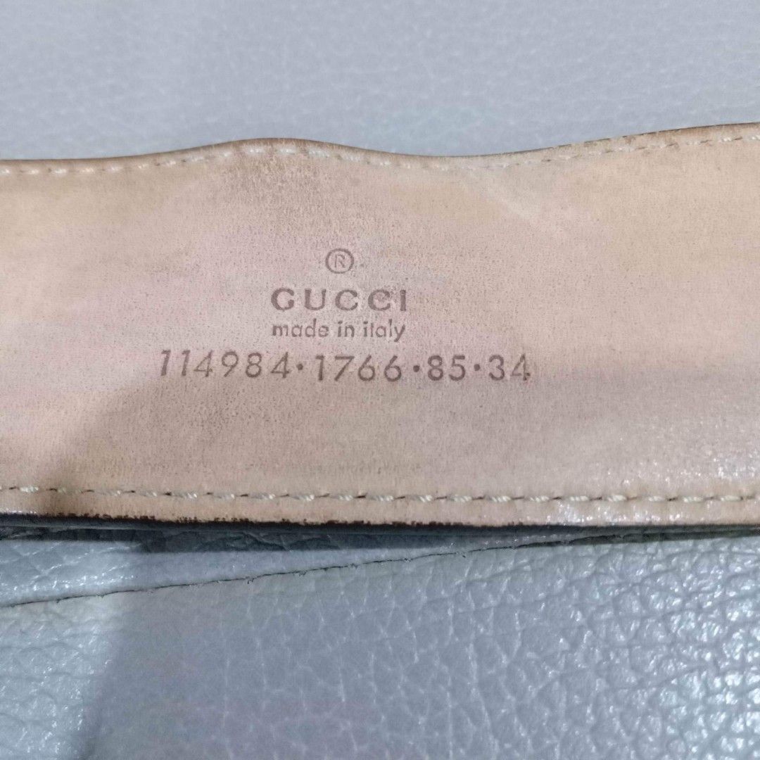 Gucci Belt (Category: Luxury Accessories) located in Taguig. Submitted by esa.agustin (Listing ID 1217476320, Image 2). Description: Original Gucci belt combination of canvas and leather blue and red cherry line. Size 85/34. With dust bag and paper bag. Made in Italy..