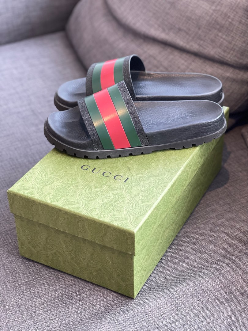 Gucci Slide, Men's Fashion, Footwear, Flipflops and Slides on Carousell