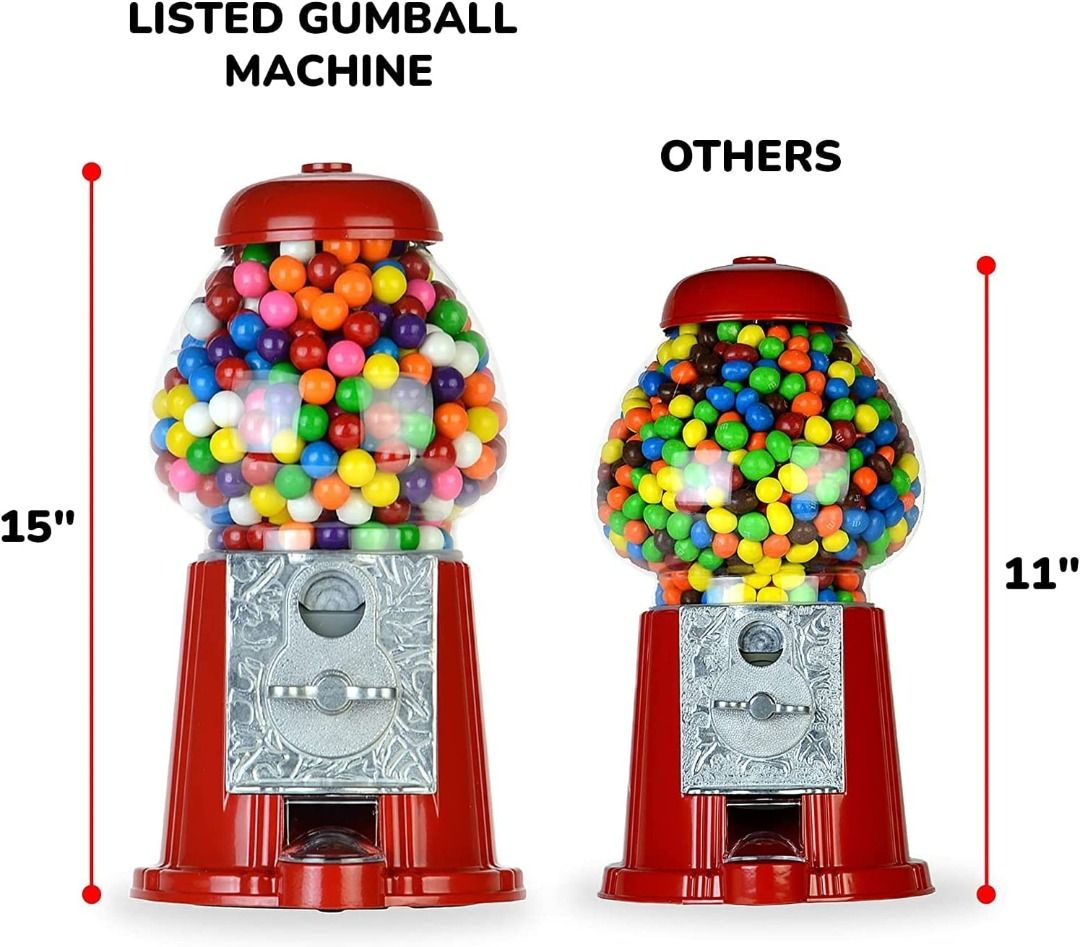 Gumball Machine with Stand 15 Inch Gumball Vending Machine for Kids