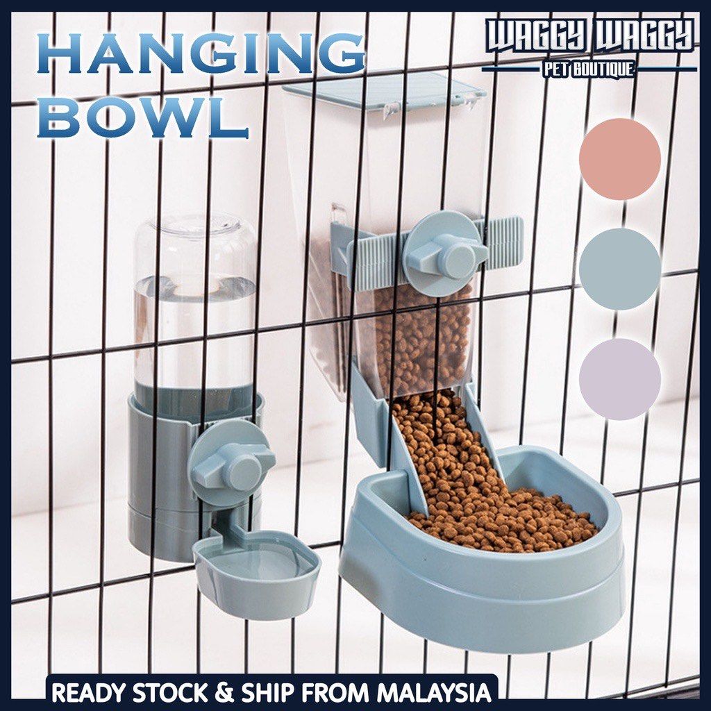 Hanging pet food bowls top