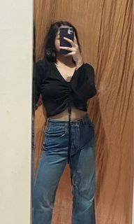 h&m black top sheer