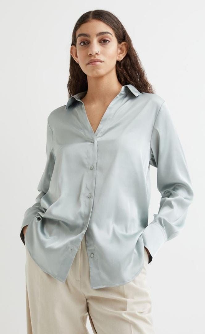 V neck top on sale h&m