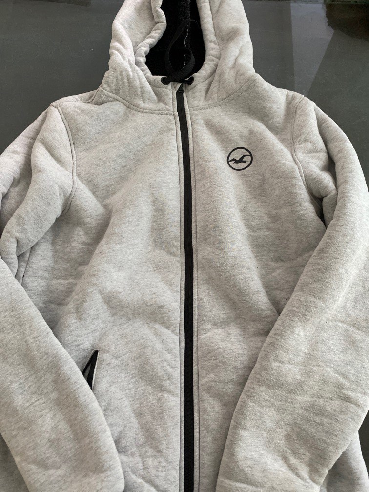 Hollister Fleece Lined Zip Up Hoodie Men s Fashion Coats