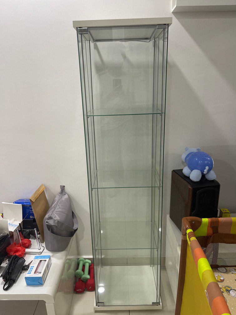 Ikea DETOLF Glassdoor white, 43x163 cm, Furniture & Home