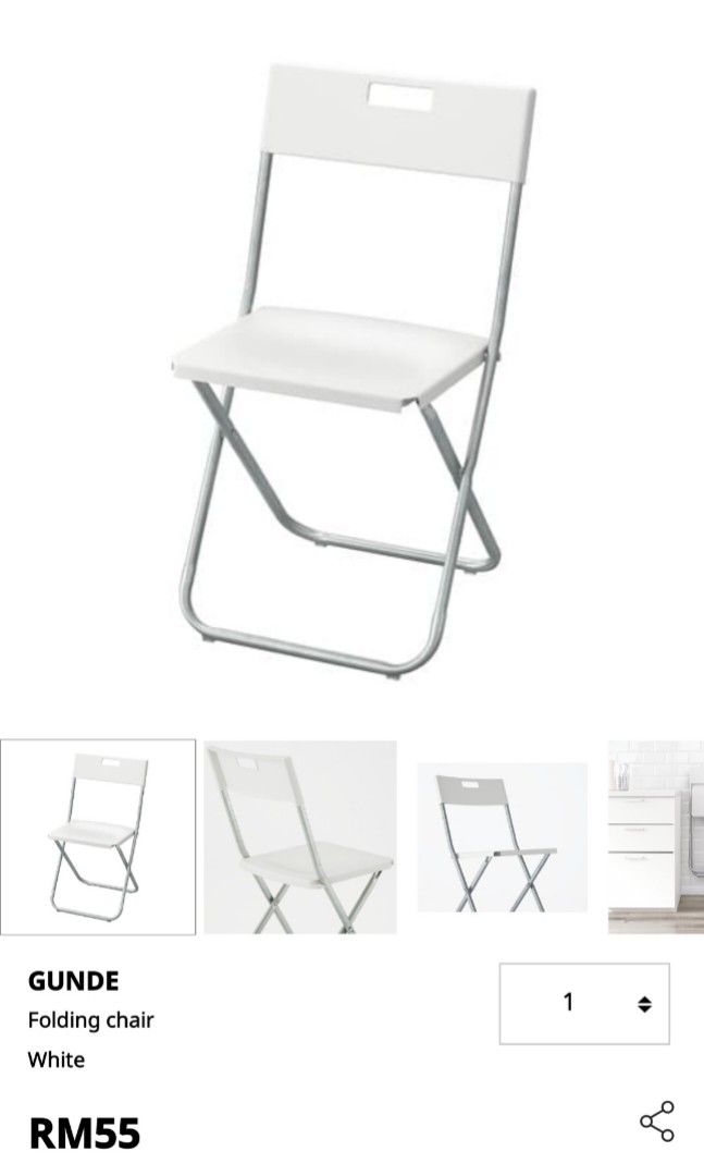 Ikea Gunde Chair, Furniture & Home Living, Furniture, Chairs on Carousell