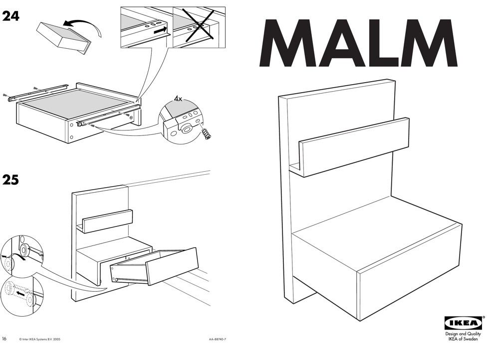 Floating nightstand ikea malm sale