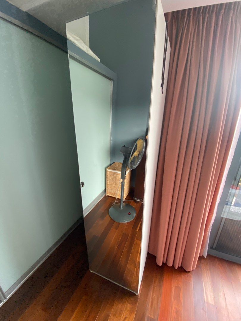 IKEA single wardrobe with mirror, Furniture & Home Living, Furniture
