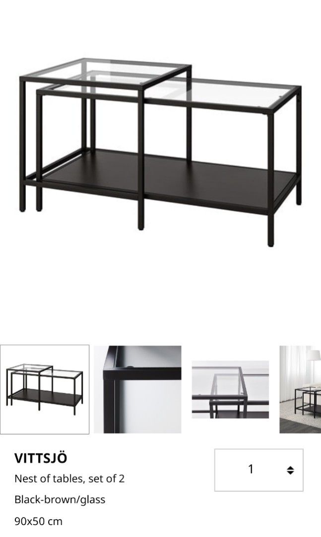 Ikea Vittsjo nesting tables, Furniture & Home Living, Furniture, Tables