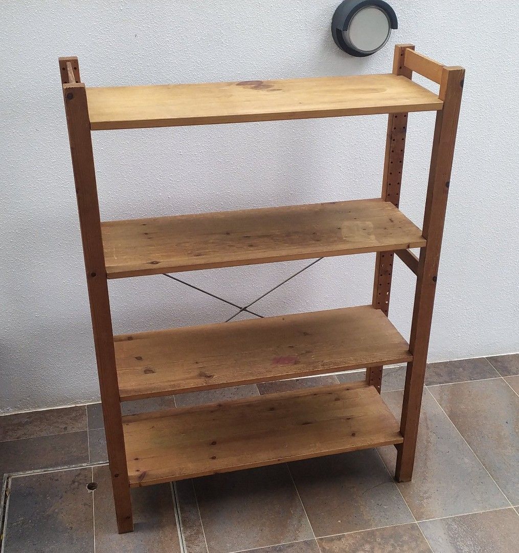 Ikea wood shelf, Furniture & Home Living, Furniture, Shelves,