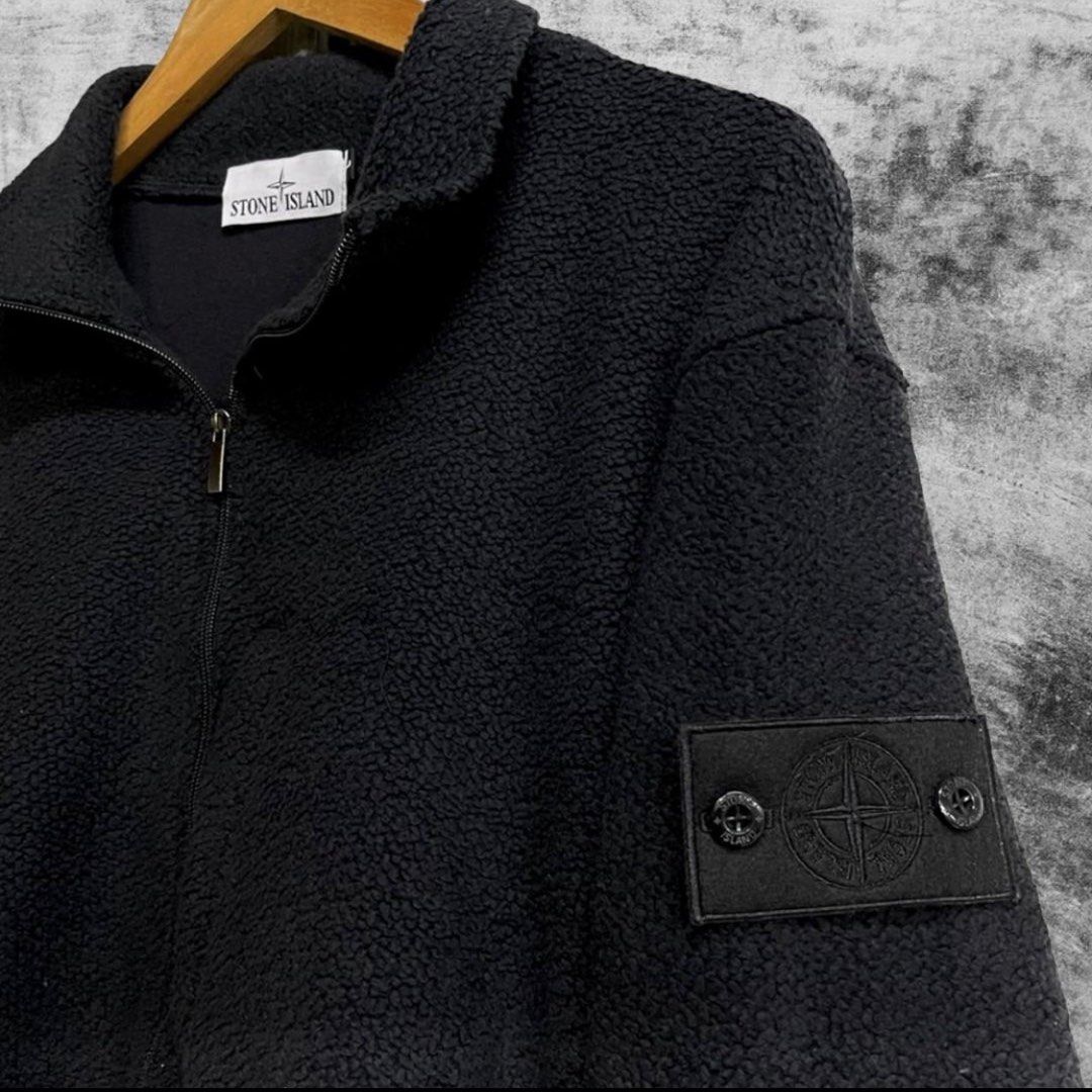 Jaket Sherpa Stone Island Shadow Project Hitam Fesyen Pria