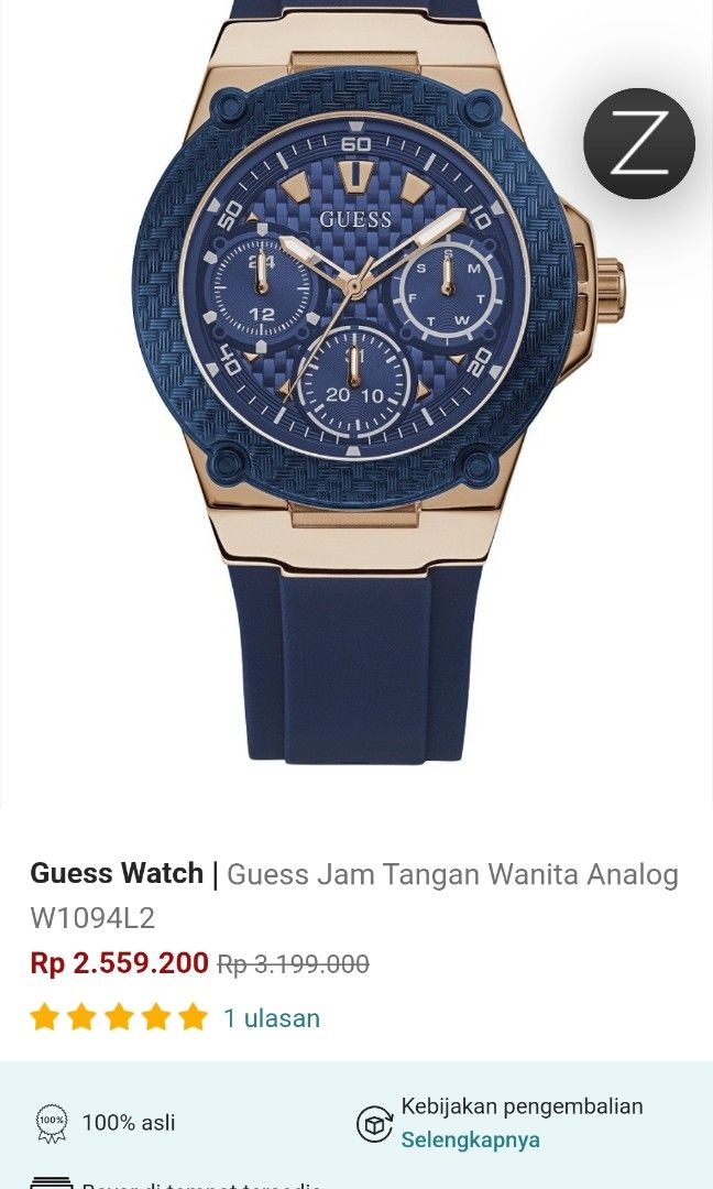 Jam Guess W1094L2 unisex Barang Mewah Jam Tangan di Carousell