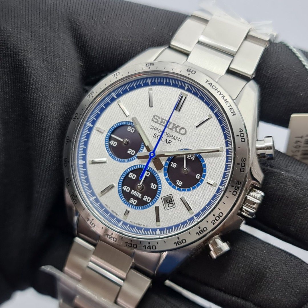 JDM Brand New Seiko Selection Solar Chronograph Blue Panda LE 700 Pcs SBPY175