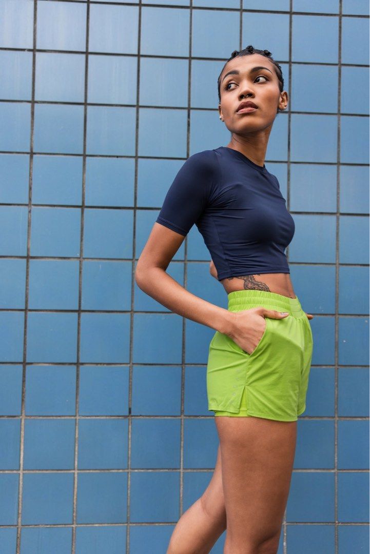 kydra shorts lime, Women's Fashion, Activewear on Carousell
