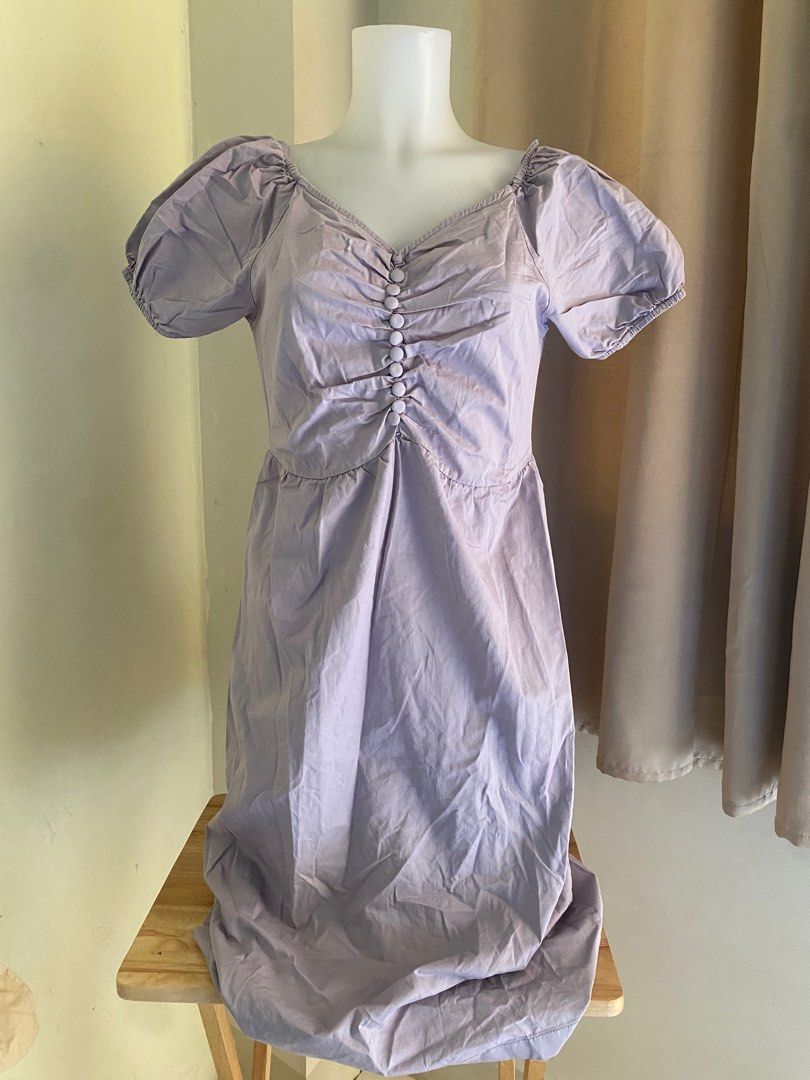 Lavender Puff Dress on Carousell
