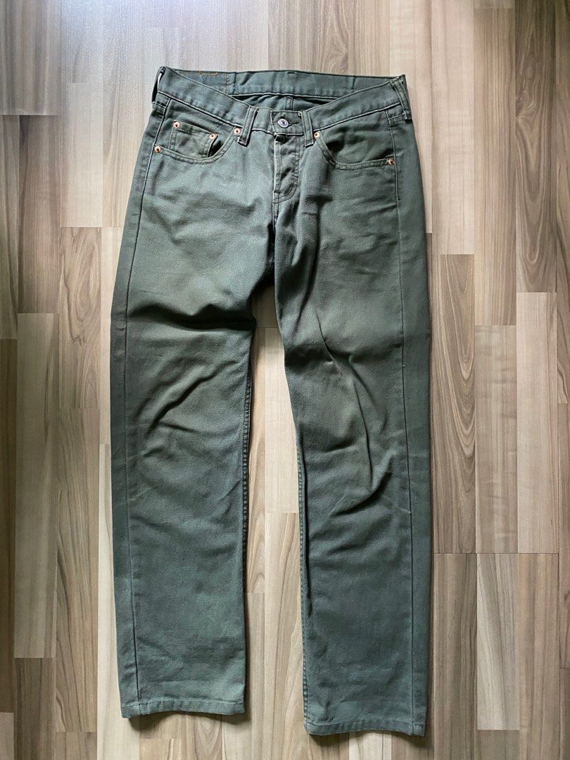 Levi's 532 Jeans Olive Green, Men's Fashion, Bottoms, Jeans on Carousell