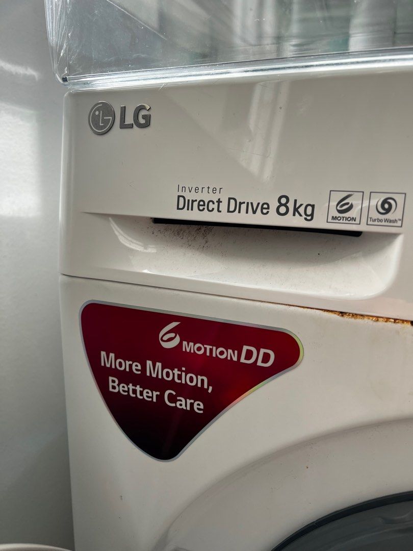 LG Washing Machine Inverter Direct Drive 8kg, TV & Home Appliances