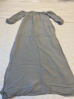 Linen Off-shoulder Tent Dress