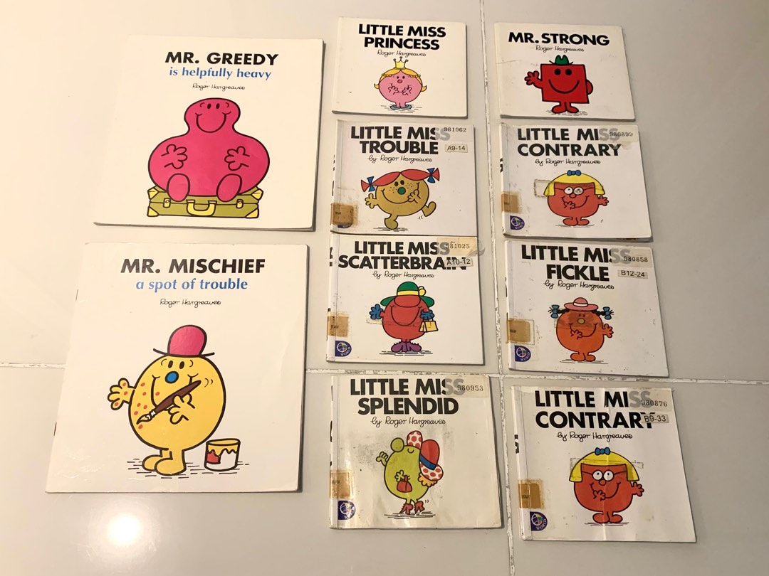 Little Miss / Mr Books (Assorted 8 Minis + 2 Regular Sized) = 10 Total ...