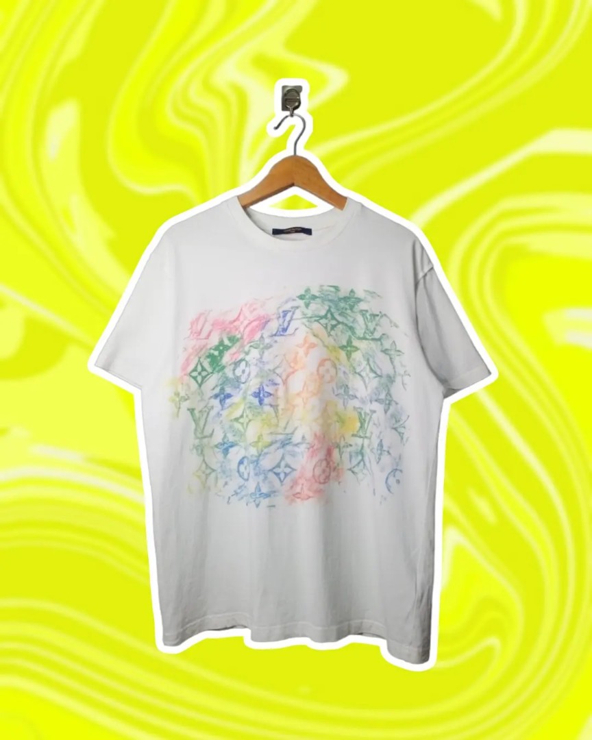 LOUIS VUITTON PASTEL Monogram Front Printed T-shirt size M $535.00 -  PicClick