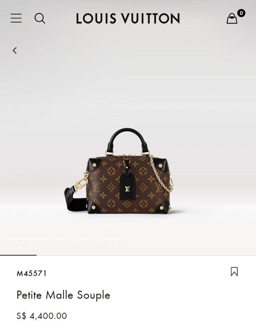 Louis Vuitton Black & White Petite Malle Bag Charm Keyring Nib! - poupishop