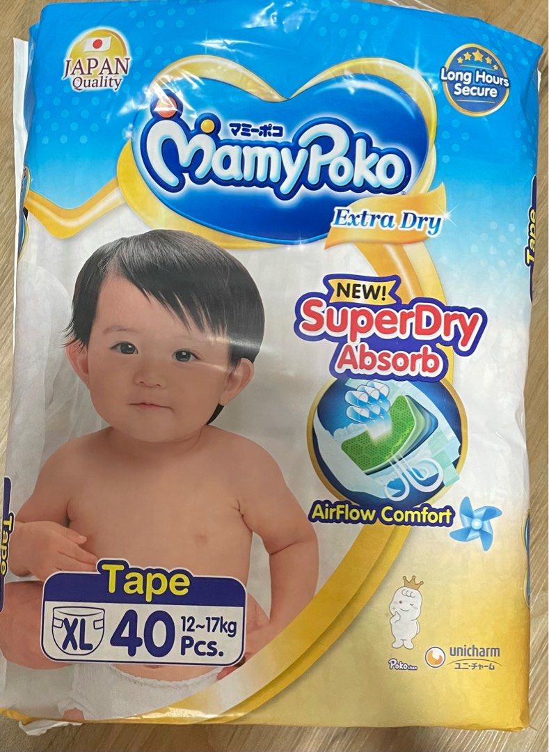 Mamypoko Extra Dry Tape XL, Babies & Kids, Bathing & Changing, Diapers