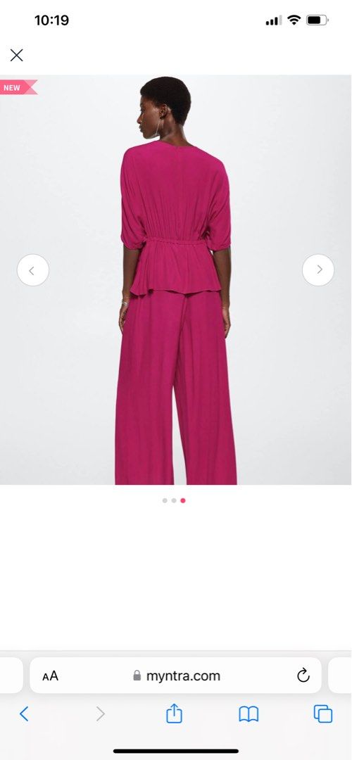 Mango sales pink jumpsuit