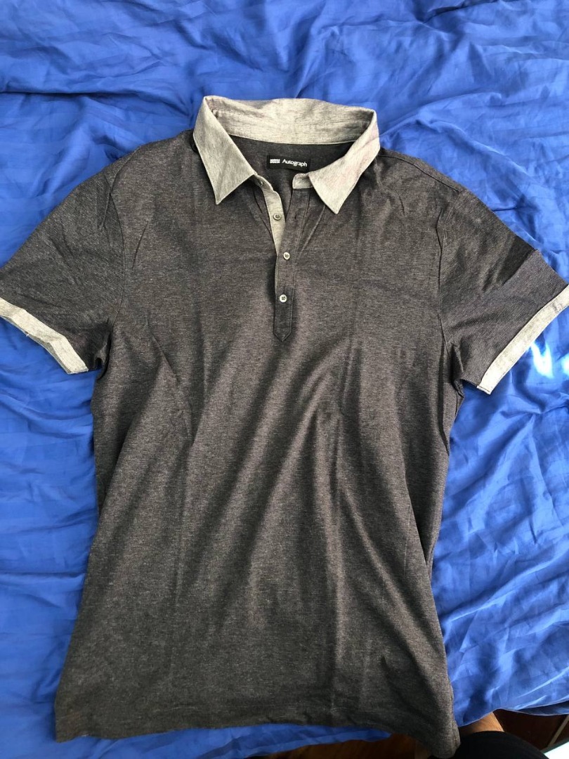Marks & Spencer Autograph Black Polo Shirt Size S on Carousell