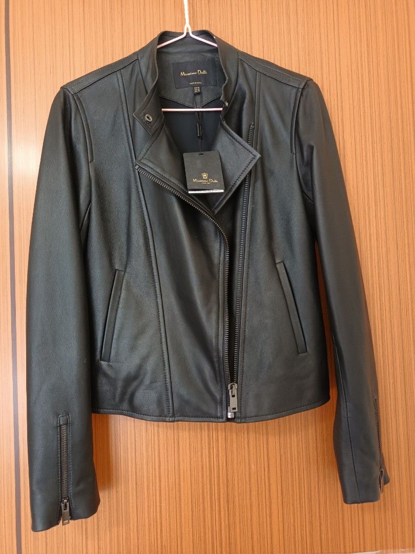 MASSIMO DUTTI women s leather jacket Brand New Women s Fashion