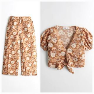 Matching Linen-blend Top and Pants