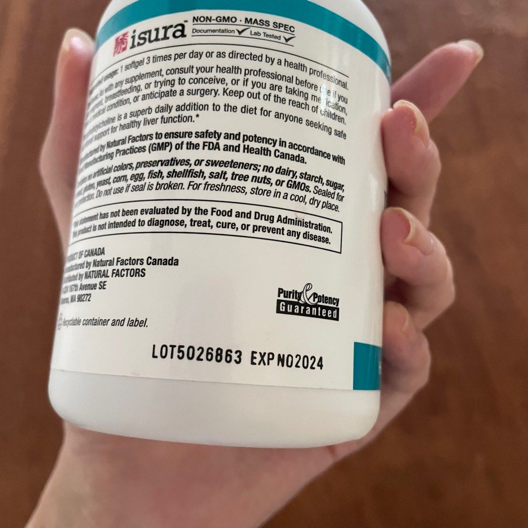 natural factors phosphatidyl choline pc 420mg 90 soft gels for