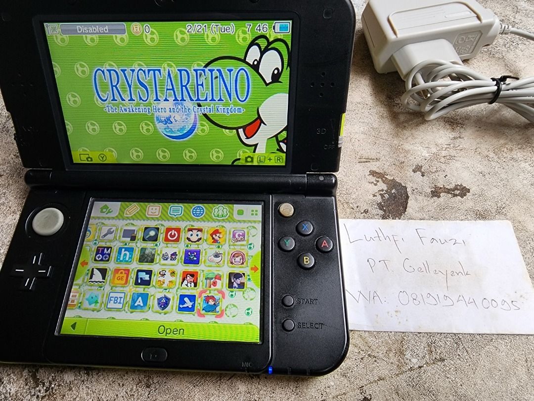 New Nintendo 3DS LL XL Lime Black CFW Luma 32GB 00, Video Game