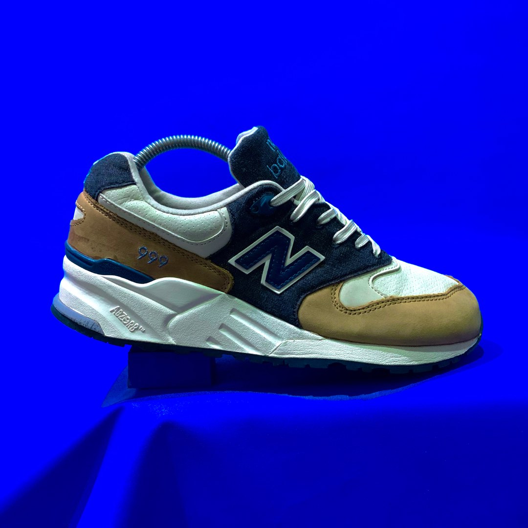 Newbalance 999 Denim Accent brown Fesyen Pria Sepatu Sneakers
