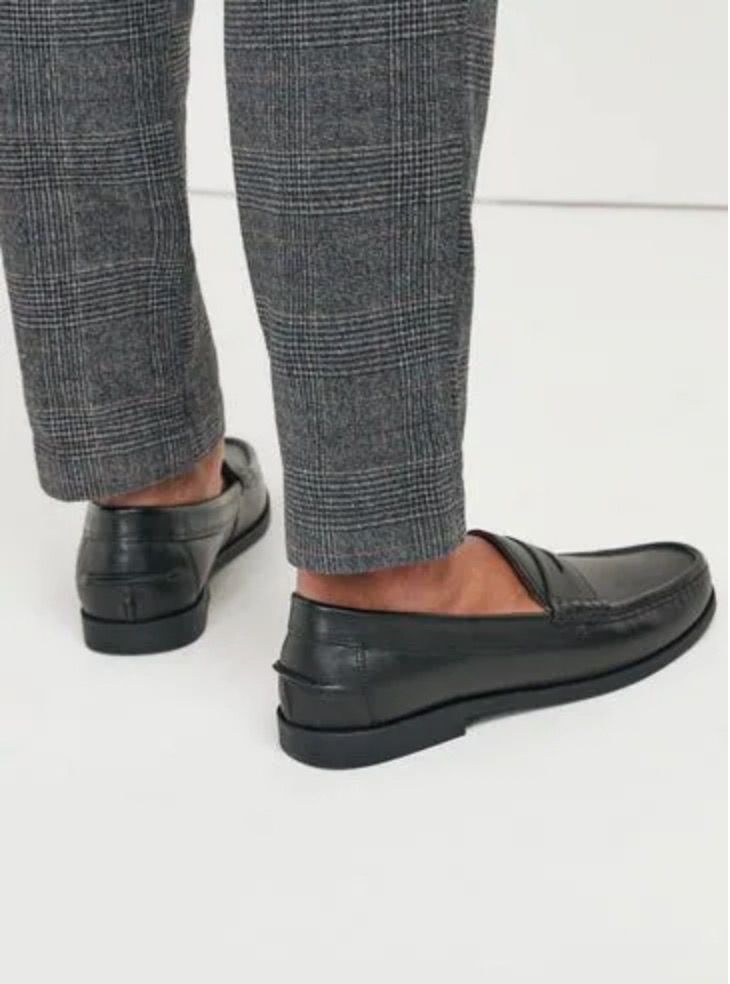 Next black penny loafers