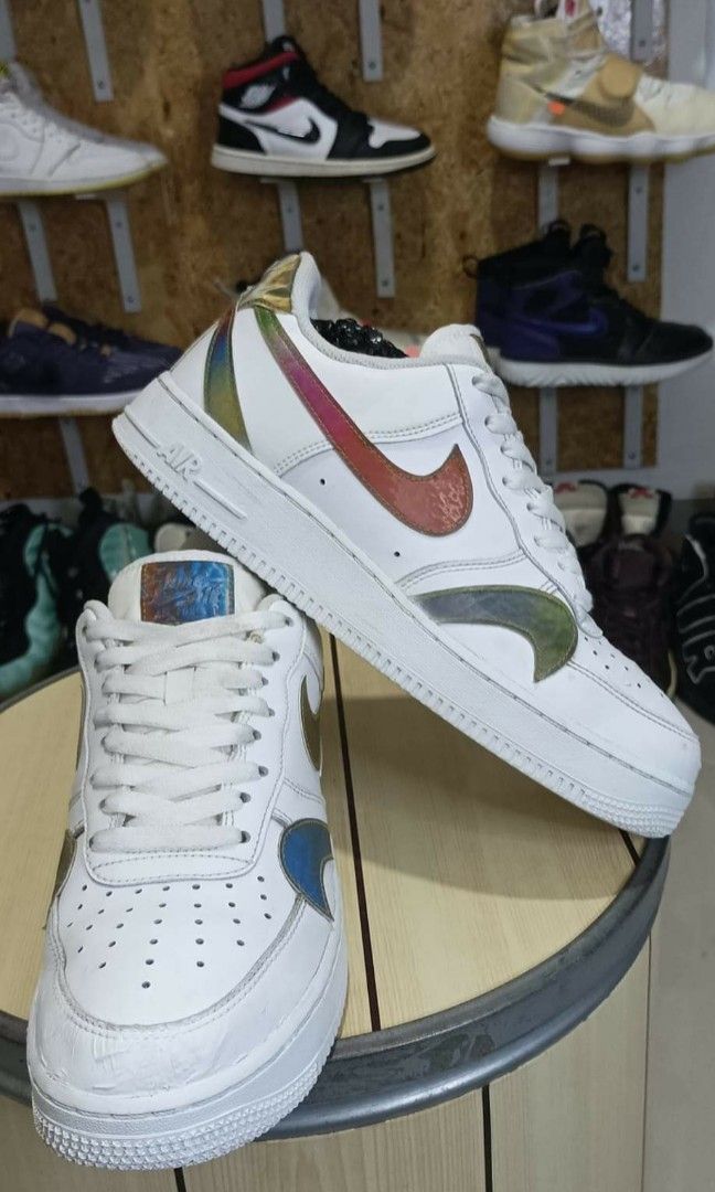 nike air force 1 low misplaced swooshes white multi