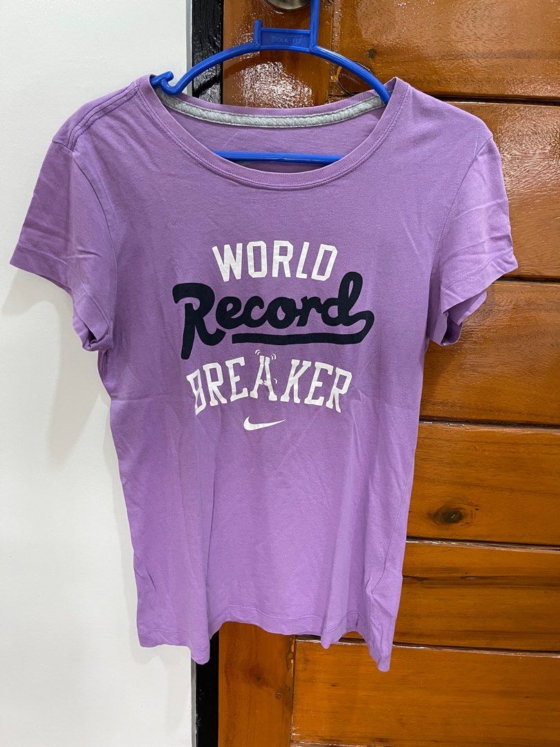 Nike Purple Shirt size L (Category: Shirts) located in Lucena. Submitted by rdct_ (Listing ID 1217488185, Image 3). Description: Nike purple shirt - World Record Breaker Size L Slim Fit (fits well to me, I wear size S).