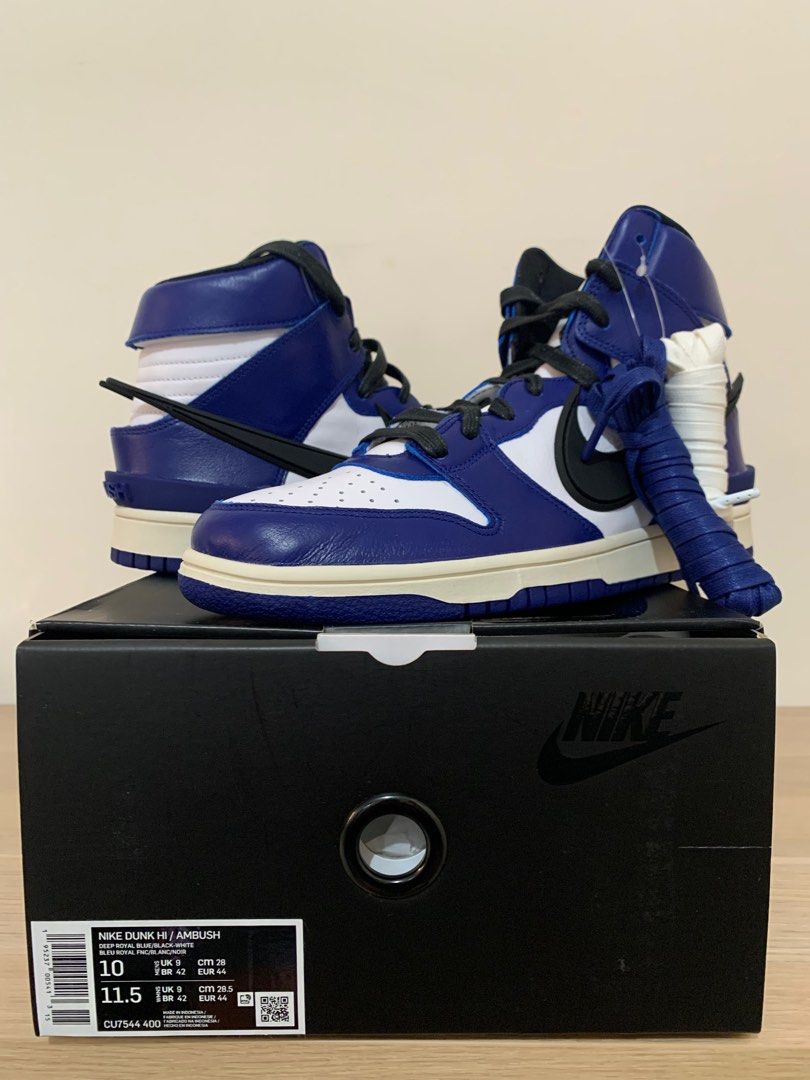 Nike x AMBUSH DUNK HIGH “Deep Royal”, 男裝, 鞋, 波鞋- Carousell