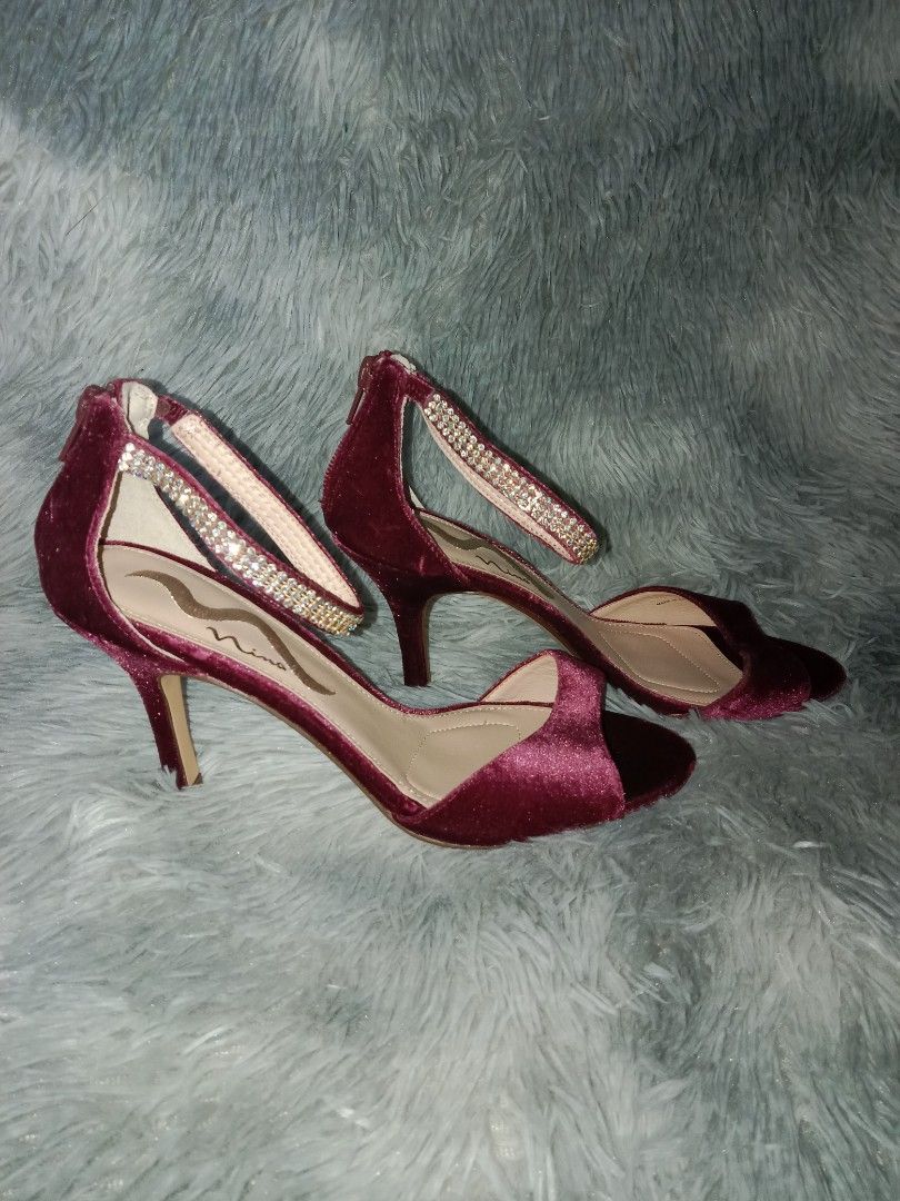 Nina Velvet Crystal heels (Category: Heels) located in Santa Maria. Submitted by avvvs (Listing ID 1210163996, Image 3). Description: Delicate, elegant and sparking VOLANDA by Nina is the sandal to wear while dancing into the night. Tiny rows of faceted crystals paired with a slim ankle strap make this a favorite on the party circuit. Man-made upper material and lining Composition leather sole Imported.
