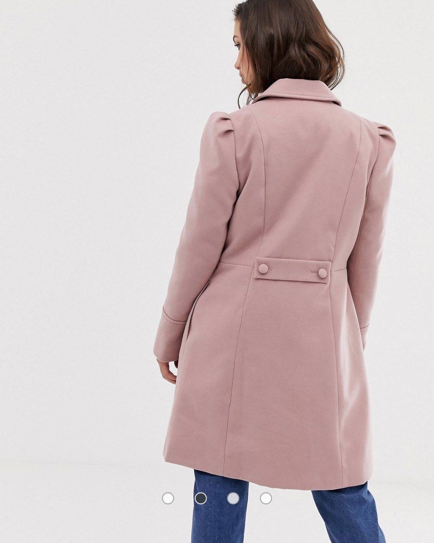 Oasis faux fur collar princess coat cheap